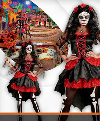 Tienda de disfraces para Halloween de Catrina &amp; d&iacute;a de los muertos